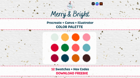 12 FREE Holiday Color Swatches for Procreate, Canva, + Adobe Illustrator