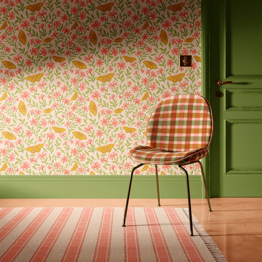 Vintage Floral Wallpaper & Fabrics for Cozy Warm Cottagecore Homes
